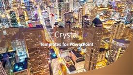  Presentation with chicago - Theme enhanced with chicago-il-usa-dense-downtown background and a coral colored foreground
