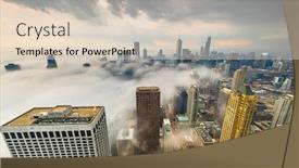  Presentation with chicago - Audience pleasing theme consisting of chicago-il-usa-downtown-cityscape backdrop and a lemonade colored foreground