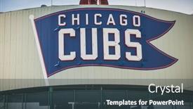  Presentation with baseball team - Amazing theme having chicago-illinois-october-7-2016 backdrop and a tawny brown colored foreground