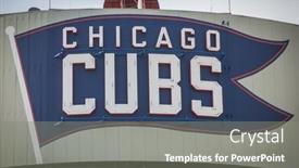  Presentation with baseball team - Colorful PPT layouts enhanced with chicago-illinois-october-7-2016 backdrop and a gray colored foreground