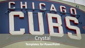  Presentation with baseball team - Amazing PPT theme having chicago-illinois-october-7-2016 backdrop and a gray colored foreground
