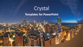  Presentation with chicago - Colorful PPT theme enhanced with chicago-illinois-usa-aerial-cityscape backdrop and a ocean colored foreground