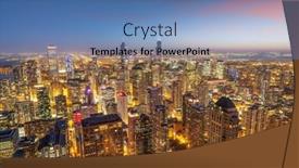  Presentation with chicago - Audience pleasing theme consisting of chicago-illinois-usa-aerial-cityscape backdrop and a teal colored foreground