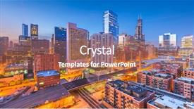  Presentation with orlando florida usa downtown city - Slide set consisting of chicago illinois usa downtown cityscape background and a coral colored foreground