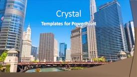  Presentation with chicago skyline - Beautiful theme featuring chicago-illinois-usa-sightseeing-cruise backdrop and a teal colored foreground