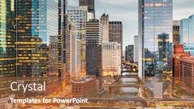  Presentation with chicago skyline - Slide deck featuring chicago-illinois-usa-skyline-over background and a red colored foreground