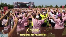  Presentation with breast cancer - Presentation design featuring chicago-june-5-participants-raising background and a tawny brown colored foreground