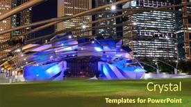  Presentation with millennium - Theme enhanced with chicago-october-04-jay-pritzker background and a tawny brown colored foreground