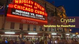  Presentation with marquee - Amazing presentation theme having chicago-october-2016-chicago-cubs backdrop and a tawny brown colored foreground
