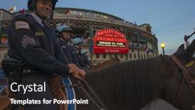  Presentation with marquee - Presentation design having chicago-october-2016-chicago-mounted background and a wine colored foreground