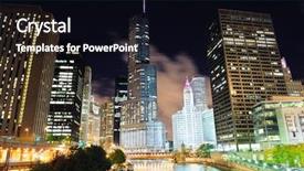  Presentation with chicago river walk urban - Audience pleasing PPT layouts consisting of chicago river walk with urban backdrop and a black colored foreground