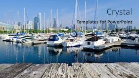  Presentation with chicago - Cool new theme with chicago-skyline-in-the-morning backdrop and a light blue colored foreground