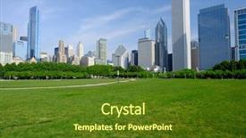  Presentation with chicago skyline - Beautiful PPT layouts featuring chicago skyline in the morning no brand names or copyright objects backdrop and a tawny brown colored foreground