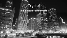  Presentation with city chicago - Beautiful PPT theme featuring chicago-usa-october-04-2011 backdrop and a dark gray colored foreground