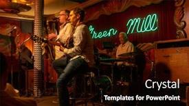  Presentation with jazz - Audience pleasing theme consisting of chicago-usa-september-10-2018 backdrop and a black colored foreground