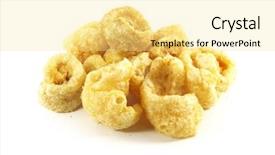  Presentation with snack food - Colorful PPT layouts enhanced with chicharon a popular filipino snack backdrop and a blonde colored foreground