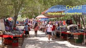  Presentation with handicraft - PPT theme featuring chichen-itza-mexico-april-17 background and a tawny brown colored foreground