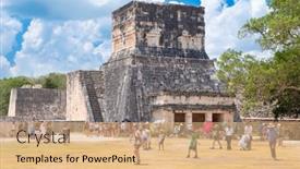  Presentation with mexico city - Cool new slide set with chichen-itza-mexico-april-17 backdrop and a coral colored foreground