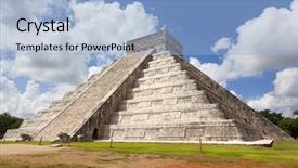  Presentation with pyramid - Cool new presentation with chichen itza pyramid mexico backdrop and a  colored foreground