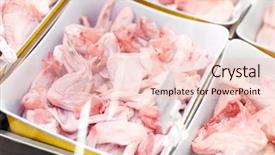  Presentation with poultry meat - Cool new presentation with venda chicken - sale and food concept backdrop and a lemonade colored foreground