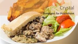  Presentation with old fashioned - Cool new presentation design with chicken-and-mushroom-suet-pudding backdrop and a yellow colored foreground