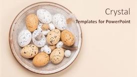  Presentation with quail - Presentation theme consisting of chicken-and-quail-eggs background and a lemonade colored foreground