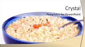  Presentation with rice terraces in tegallalang - Presentation theme having chicken and rice soup background and a white colored foreground