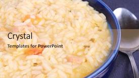  Presentation with chicken little chicks - Audience pleasing PPT theme consisting of chicken and rice soup backdrop and a lemonade colored foreground