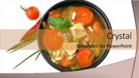  Presentation with rice - Slides with chicken and wild rice soup background and a gold colored foreground