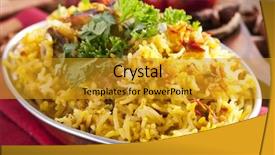  Presentation with chicken - Amazing theme having chicken biryani backdrop and a gold colored foreground