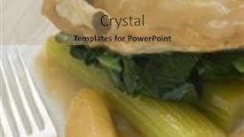  Presentation with cider - Presentation featuring chicken-breast-and-celery-cooked background and a coral colored foreground