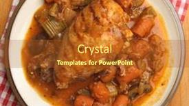  Presentation with celery - Colorful slides enhanced with chicken breast casseroled with carrots celery and mushrooms backdrop and a tawny brown colored foreground