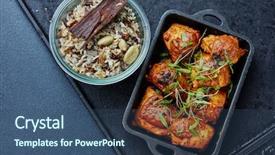  Presentation with chicken curry - Cool new presentation with chicken curry dish backdrop and a ocean colored foreground