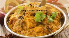  Presentation with chicken curry - Beautiful presentation theme featuring madras - chicken curry backdrop and a yellow colored foreground
