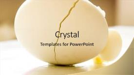  Presentation with crack - Audience pleasing PPT theme consisting of chicken egg crack backdrop and a lemonade colored foreground