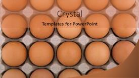  Presentation with chicken package - Amazing slide deck having chicken egg food carton package background backdrop and a coral colored foreground
