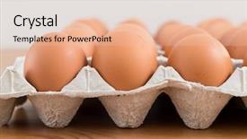  Presentation with chicken package - Presentation theme consisting of chicken egg in package background and a lemonade colored foreground