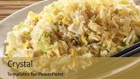  Presentation with food chicken - Audience pleasing presentation consisting of chicken fried rice part backdrop and a  colored foreground