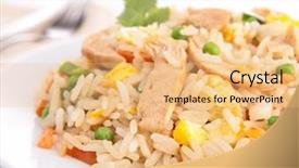  Presentation with fried chicken - Amazing theme having chicken fried rice backdrop and a yellow colored foreground