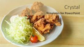  Presentation with fried chicken - Amazing slides having chicken-fried backdrop and a yellow colored foreground