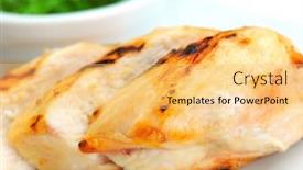  Presentation with food grill - Amazing presentation having chicken-grill-food-meat-sliced backdrop and a yellow colored foreground