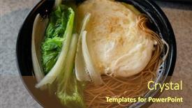  Presentation with instant noodle - Cool new slides with chicken-instant-vermicelli backdrop and a tawny brown colored foreground