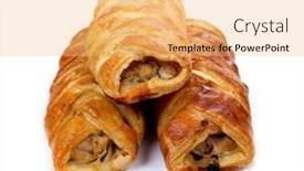  Presentation with kebab - Audience pleasing theme consisting of chicken-kebab-in-the-dough backdrop and a yellow colored foreground