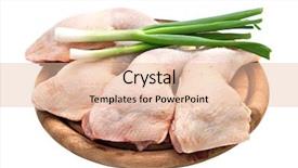  Presentation with chicken - Presentation theme having chicken leg quarters isolated background and a lemonade colored foreground