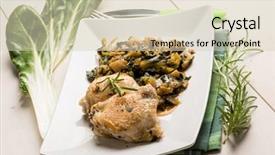  Presentation with swiss chard - Slides enhanced with chicken legs with swiss chard background and a  colored foreground