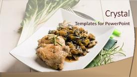  Presentation with swiss chard - Beautiful slide deck featuring chicken legs with swiss chard backdrop and a  colored foreground