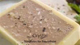  Presentation with foie - Audience pleasing presentation theme consisting of chicken-liver-and-foie-gras backdrop and a coral colored foreground