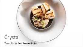  Presentation with dried food - PPT theme enhanced with chicken-liver-pate-with-ciabatta background and a white colored foreground