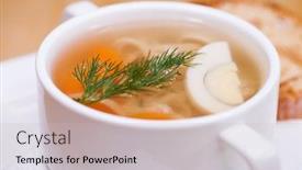  Presentation with noodle - PPT layouts having soup in a white cup background and a light gray colored foreground