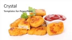  Presentation with chicken - Colorful theme enhanced with chicken nugget backdrop and a white colored foreground